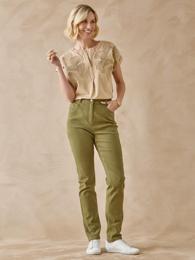 Pantalon 5 poches coupe droite