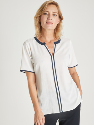 Chemisier Femme Grande Taille 60 - Marque Daxon - Manches Courtes - Rose - Coton Et Lin - Occasion Très Bon état