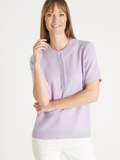 Pull manches courtes encolure tunisienne - Daxon - Parme