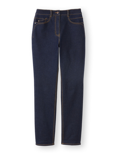 Jean droit taille haute stretch