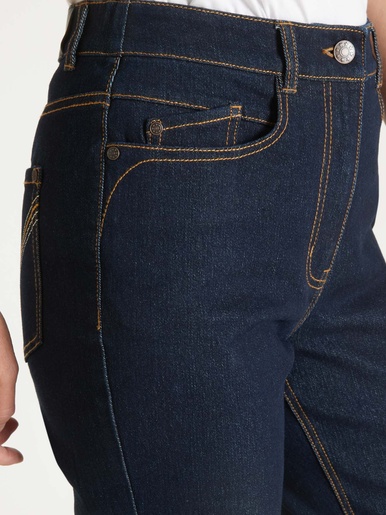 Jean droit taille haute stretch