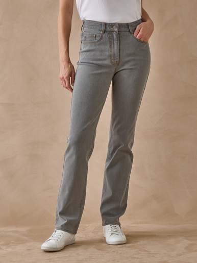 Jean coupe droite taille haute - Daxon - Gris