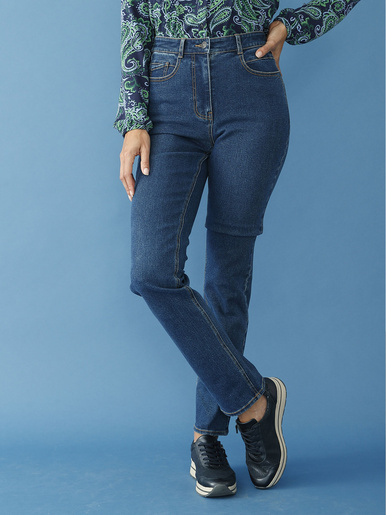 Jean coupe droite taille haute - Daxon - Denim stone