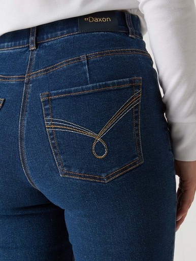 Jean droit taille haute stretch