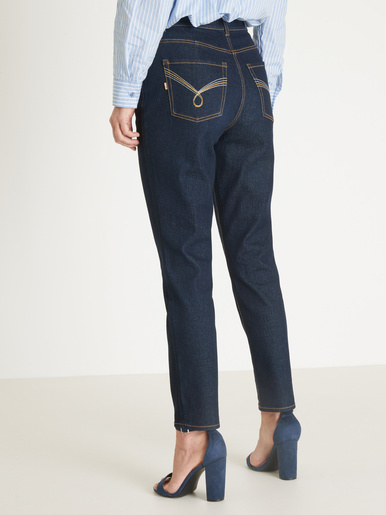 Jean 7/8ème taille haute - Daxon - Denim brut
