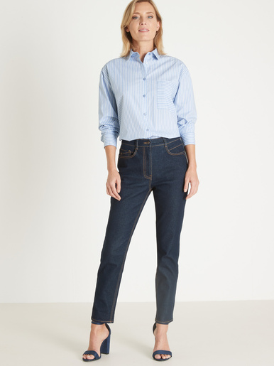 Jean 7/8ème taille haute - Daxon - Denim brut