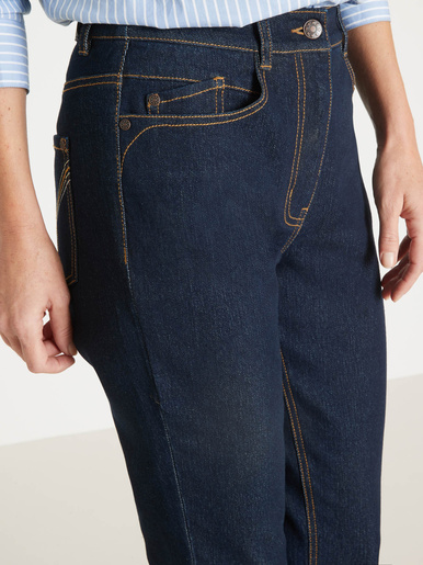 Jean 7/8ème taille haute - Daxon - Denim brut