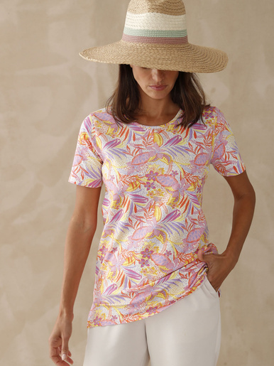 Lot de 2 tee-shirt manches courtes - Daxon - Imprimé blanc + rose