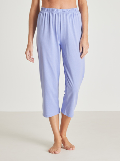 Pantacourt de pyjama en maille pur coton - Daxon - Parme uni