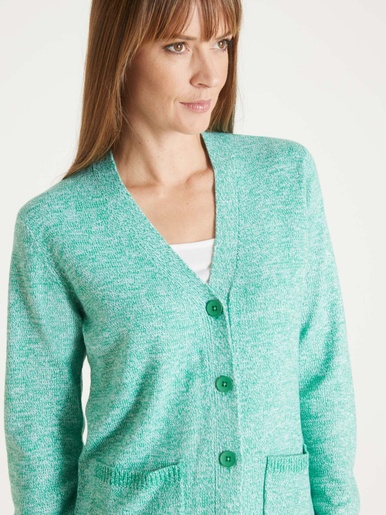 Gilet classique en maille chinée