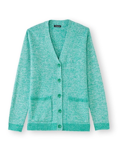 Gilet classique en maille chinée