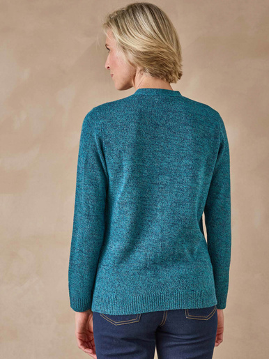 Gilet classique en maille chinée