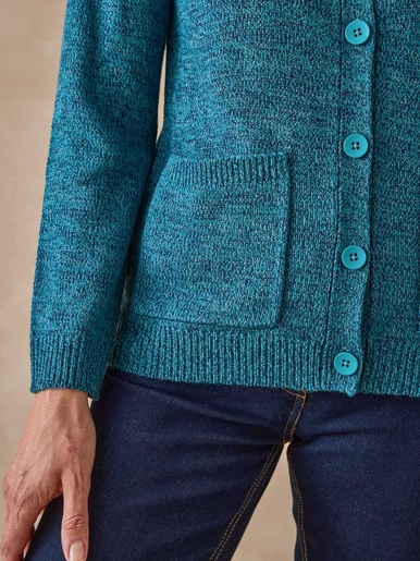 Gilet classique en maille chinée