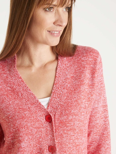 Gilet classique en maille chinée