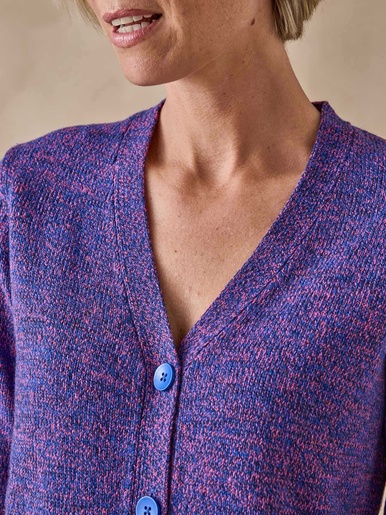 Gilet classique en maille chinée