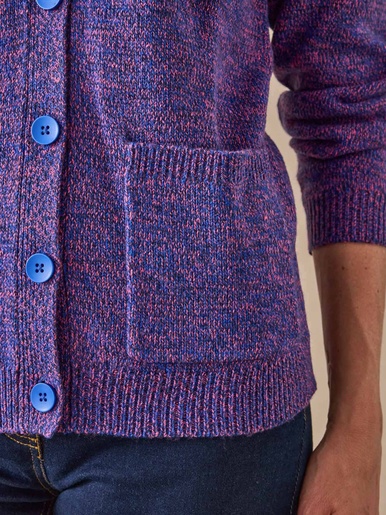 Gilet classique en maille chinée