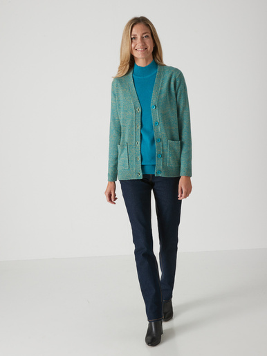 Gilet classique en maille chinée