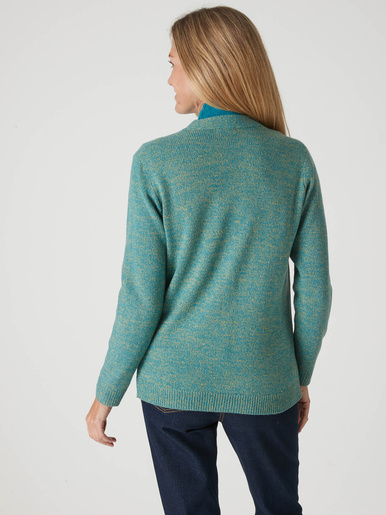 Gilet classique en maille chinée