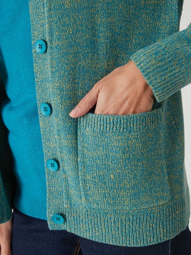Gilet classique en maille chinée