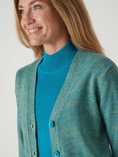 Gilet classique en maille chinée
