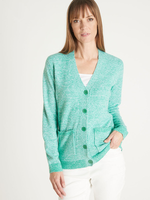 Gilet classique en maille chinée