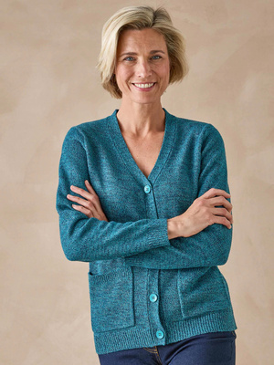 Gilet classique en maille chinée