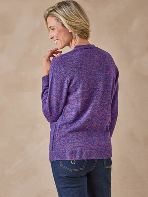 Gilet classique en maille chinée