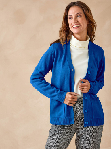 Gilet intemporel manches longues - Daxon - Bleu dur