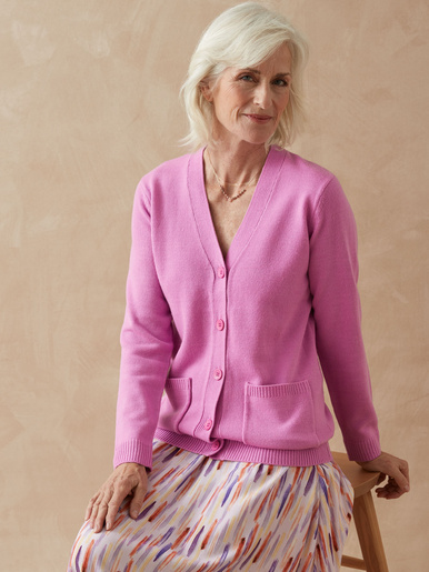 Gilet intemporel manches longues - Daxon - Violet