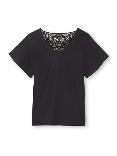 Tee-shirt avec dentelle au dos