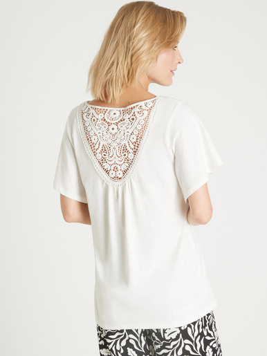 Tee-shirt avec dentelle au dos