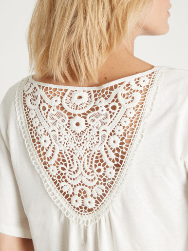 Tee-shirt avec dentelle au dos