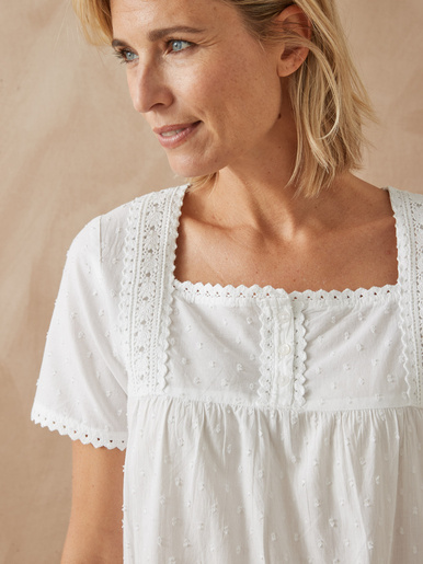 Chemise de nuit plumetis