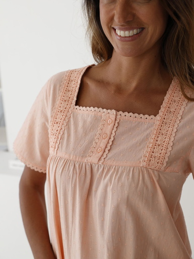 Chemise de nuit plumetis