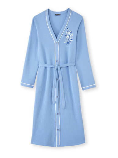 Peignoir en maille nid d'abeille