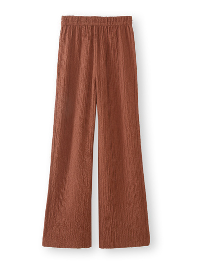 Pantalon large en seersucker