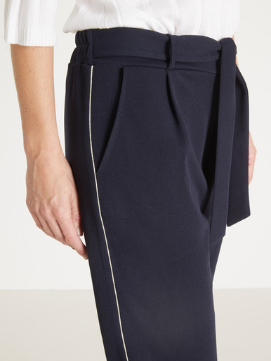 Pantalon raccourci élastiqué
