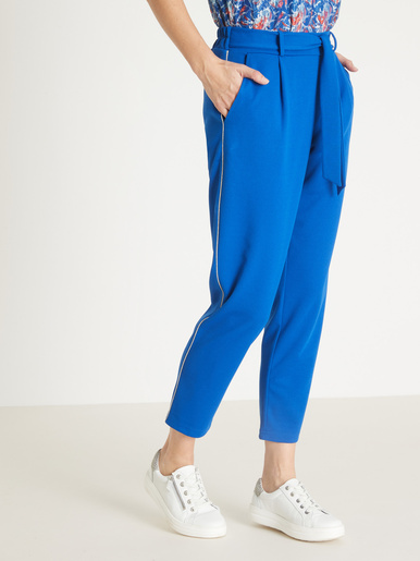 Pantalon raccourci élastiqué - Daxon - Bleu cobalt