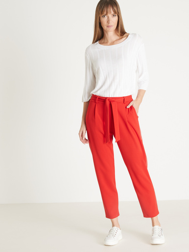 Pantalon raccourci élastiqué