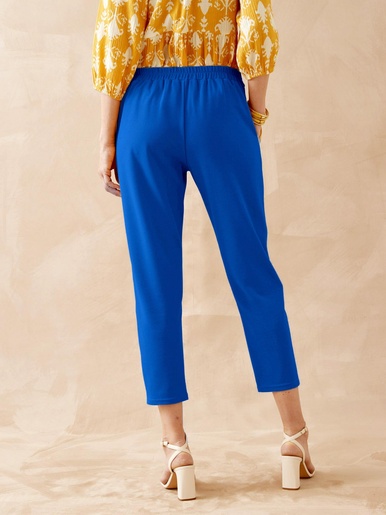 Pantalon raccourci élastiqué