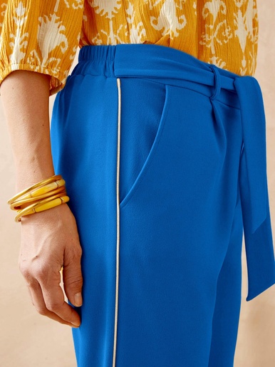 Pantalon raccourci élastiqué