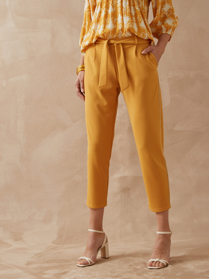 Pantalon raccourci élastiqué