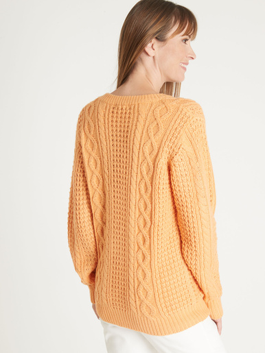 Cardigan torsadé col rond