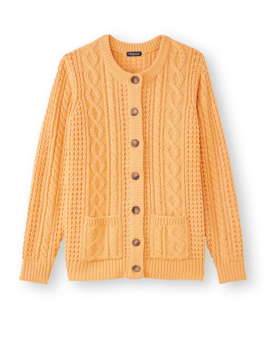 Cardigan torsadé col rond