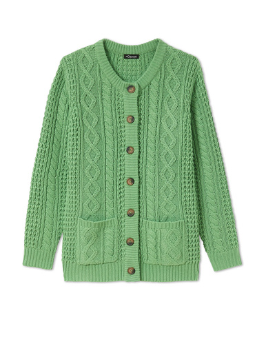 Cardigan torsadé col rond