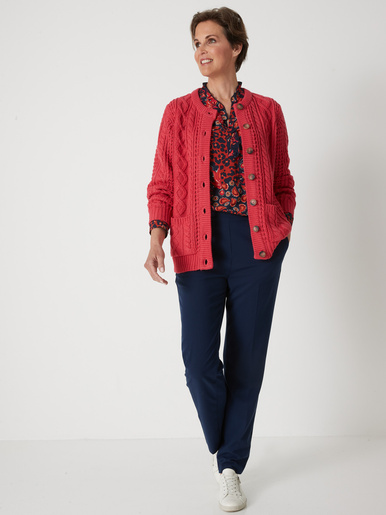 Cardigan torsadé col rond