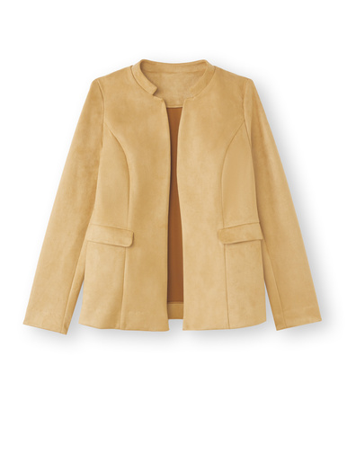 Veste en maille suédine