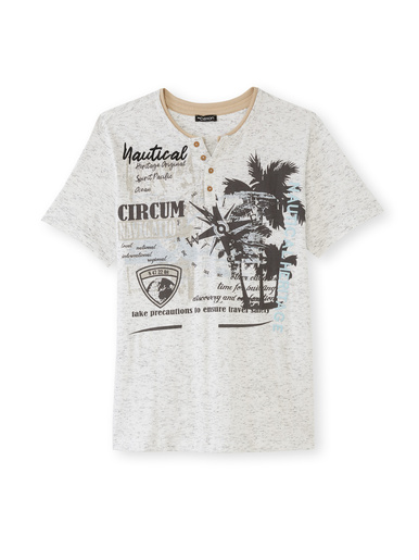 Tee-shirt chiné motif nautique