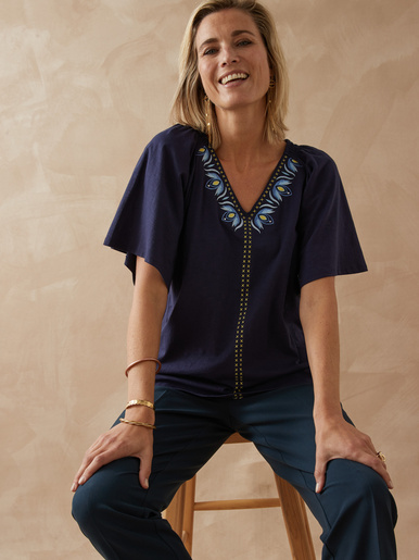 Tee-shirt manches courtes papillon