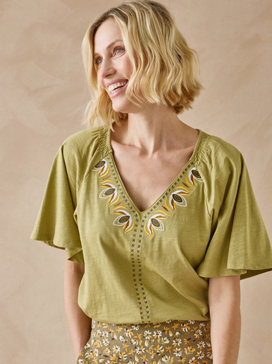 Tee-shirt manches courtes papillon